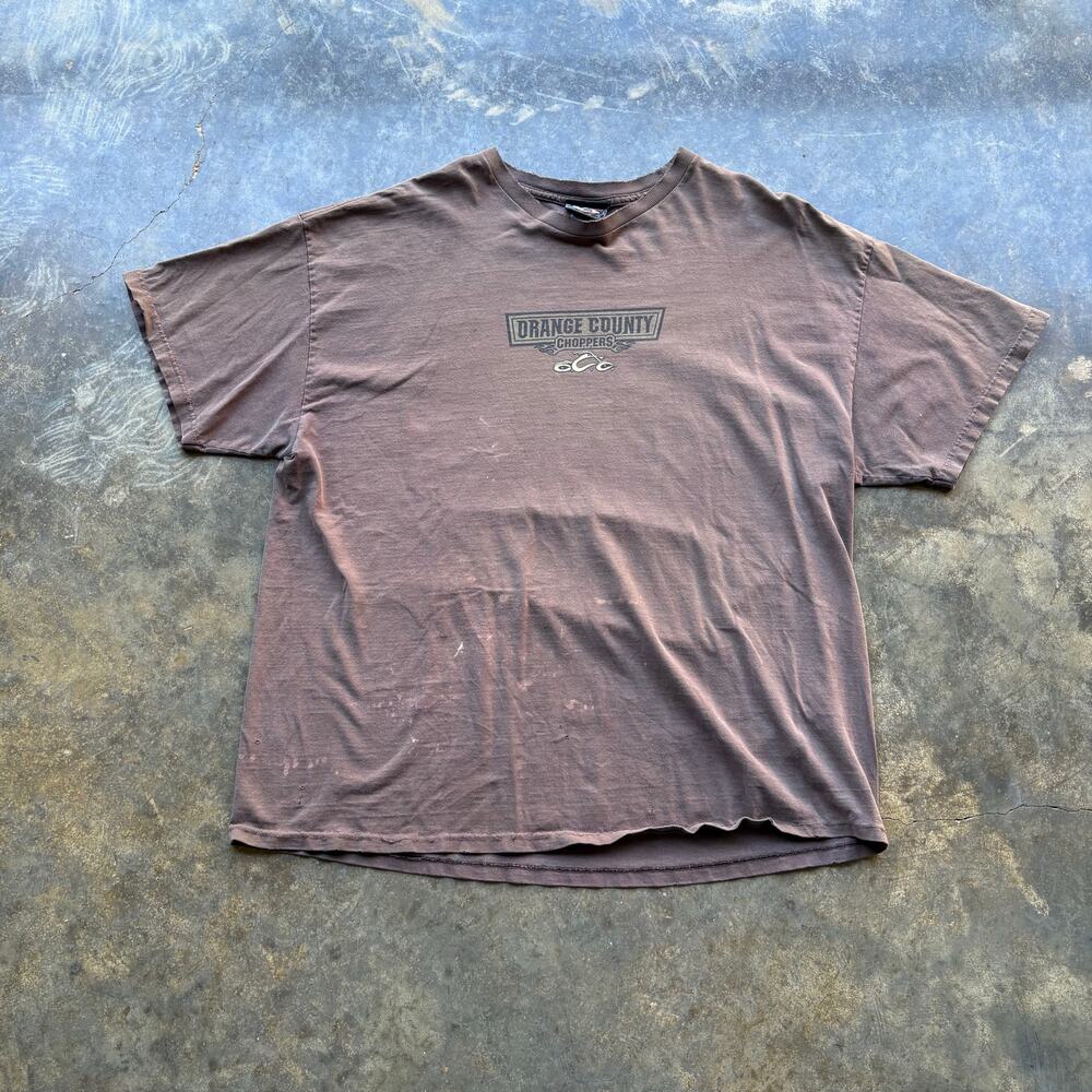 Vintage‎ Distressed Faded Brown Choppers T-shirt